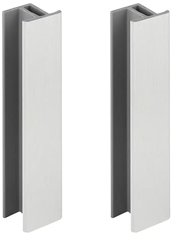 cyclingcolors 2x Verbinder für sockelleiste 150mm silber farbe Aluminium küche ecke Sockelblende Sockelecke küchensockel innenecken außenecken möbel