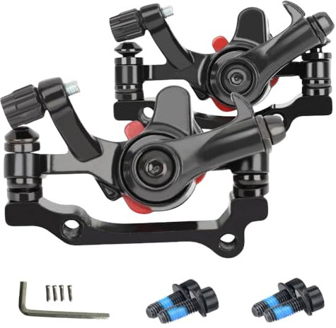 GUOFANG Bicycle Disc Mechanical Brake Calipers Universal front and rear disc brakes Wear-resistant disc brakes Suitable for most standard mountain bikes Road bikes (Black - Front Rear)