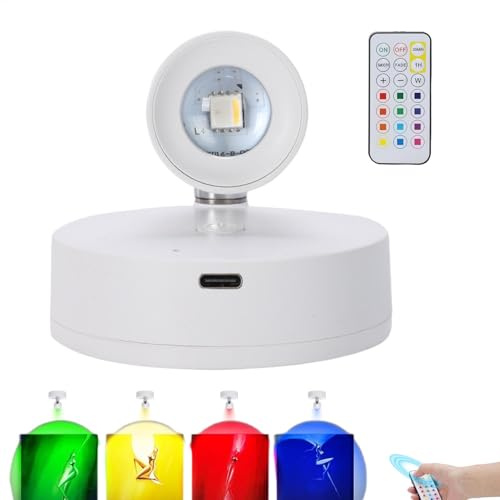 Adorable iluminación ascendente interior para arte, focos interiores ajustables, focos de acento recargables con control remoto, iluminación ascendente LED, pequeños focos de arte, iluminación