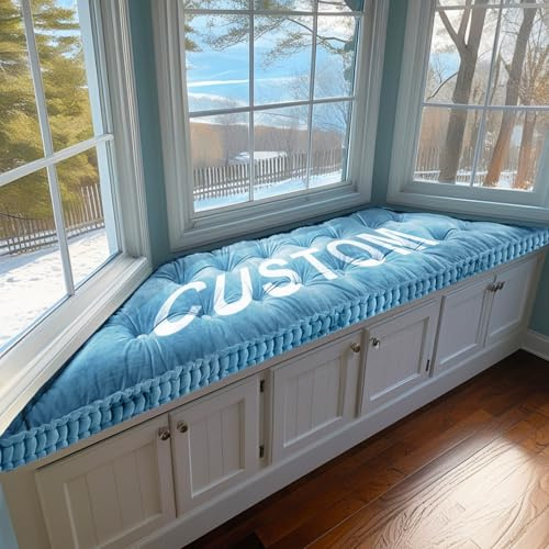 EXZFW Custom Bench Pads, Custom Bench Cushions,10cm Thick Bench Cushion, Plush Window Seat Cushion, Garden Bench Cushion, Seat Pad Cushion For Patio/Bay Window/Garden Bench,10cm Thick