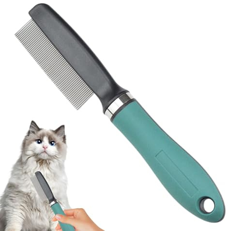 Zasdvn Flohkamm Für Katzen | Effiziente Katzenpflege-Bürste,Ergonomische Mehrzweck-Bürste Für Langhaarige Rassen Tägliche Fellpflege Und Pflegeroutine