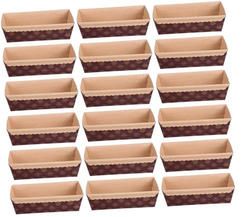 Mikikit 25piezas Bandeja De Pan Corrugada Molde Para Pan Mini Moldes De Papel Casero Para Hornear Muffins y Pasteles De Carne Adecuado Para Fiestas De Navidad y Suministros De Cajas