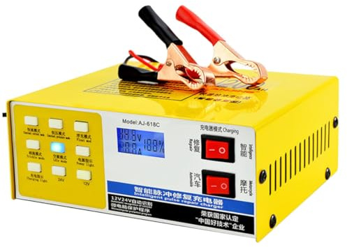 Zerodeko Caricabatteria per Auto 12/24V Caricabatteria a Impulsi Intelligente per Auto Ripristino Batteria e Mantenimento Caricatore per Batteria