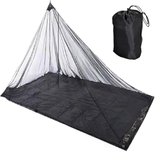 Zanzariera per campeggio, 219 x 119 x 99 cm, portatile, con cerniera, amaca da campeggio con zanzariera, tenda da auto con tappetino impermeabile per viaggi all'aperto per letto