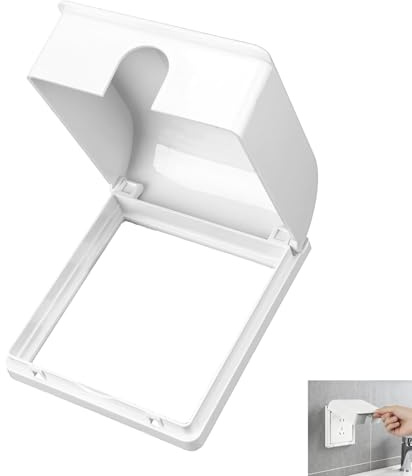 Tapa Enchufe Impermeable Tipo 86, Cubierta Enchufe Baño, Protector de Enchufes Exterior para Caja de Pared, Autoadhesiva, Ideal para Áreas Húmedas como Cocina Dormitorio, Seguridad para Mascotas