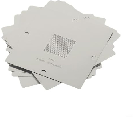 Valixirant Kit stazione di reballing, 90 mm, fissaggio in metallo duraturo con 10 modelli, maschera PCB argento per saldatura, compatibile con tavolo a sfera HT-90 (solo 10 stencil)