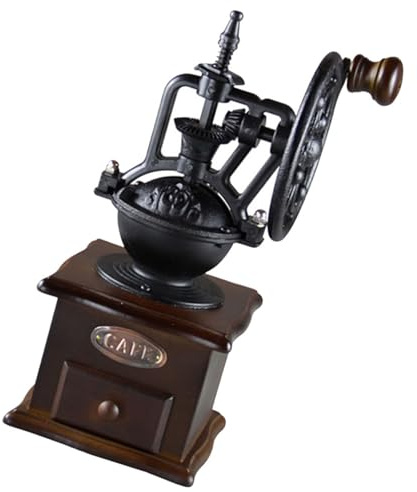 DOITOOL Macinacaffè Manuale in Legno Manovella, Piccolo Macinino Portatile Nucleo in Ceramica Lavabile, per Caffè Fatto a Mano e Uso Domestico