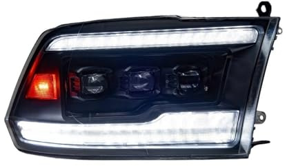 Lámpara de cabeza de estilo de coche Compatible con faros de Dodge Ram 2009-2018 Ram1500 2500 proyector de faros 3 lentes accesorios de automóvil reverso
