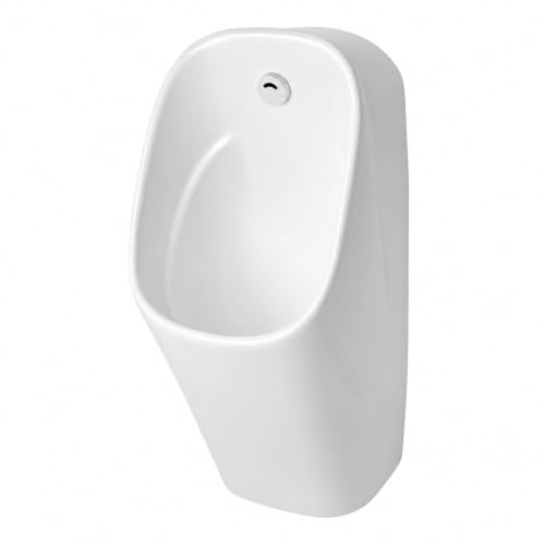 MAGIC SELECT Wandurinal mit Automatischem Sensor, Männer Urinal aus Weißer Keramik Berührungslos mit Installationsset und Ablauf, 300 x 335 x 690 mm, für Bad, Bar und Büro