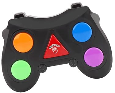 TISHITA Elektronisches Gedächtnisspiel Leuchtendes Memory Spiel Handheld Spielzeug Gehirntraining mit Lichtreihenfolge Funktion für Kinder Erwachsene für, Schwarz