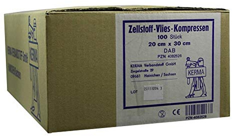 ZELLSTOFF VLIES KOMPRESSEN 20x30 cm unsteril 100 St