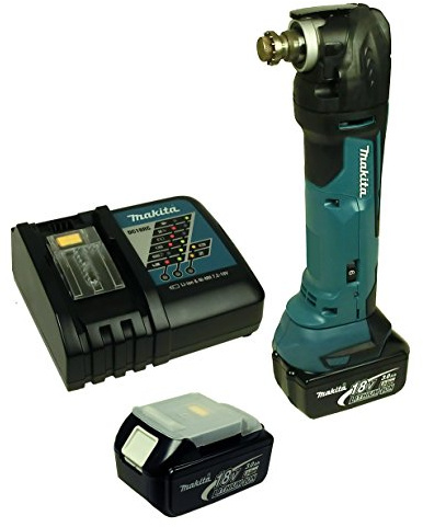 Makita DTM 51 Akku Multifunktionswerkzeug mit Schnell-Ladegerät + 2 x Akku 3 Ah