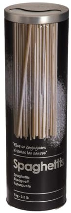 Boite alimentaire - Relief II - spaghetti - 8.5 x 27 cm - Fer et étain - Noir