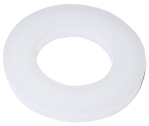 Aerzetix: 100 Rondelle Piatte M10, Diam. 20 mm, Alt. 2 mm, DIN125A, in Poliammide