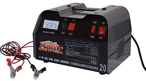 MAUK® KFZ Batterieladegerät | Ladestrom-Anzeige12/24V 225Ah | PKW LKW Boot