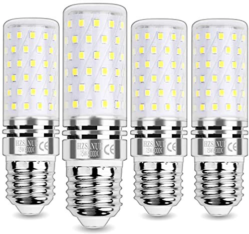 HZSANUE Ampoule Maïs LED 15W, E27 Edison Vis Ampoules, Blanc Froid 6000K, 1700LM, Équivalent Ampoule Incandescence 120W, Non Dimmable, lot de 4