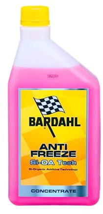 Bardahl - Anticongelante Si-OA Tech Concentrate - Líquido Refrigerante Anticongelante, líquido Radiador para coches, motocicletas y vehículos comerciales con fluidos Si-Oat, -37°C +108°C, 1 litro