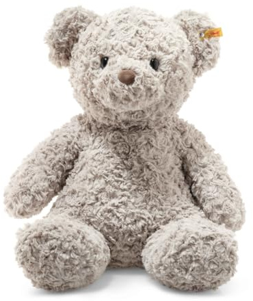 Steiff Kuscheltier Honey Teddybär, Süßes Stofftier, Kinder, Jungen & Mädchen, Friends, Plüschtier 48 cm, Hellgrau, 113482