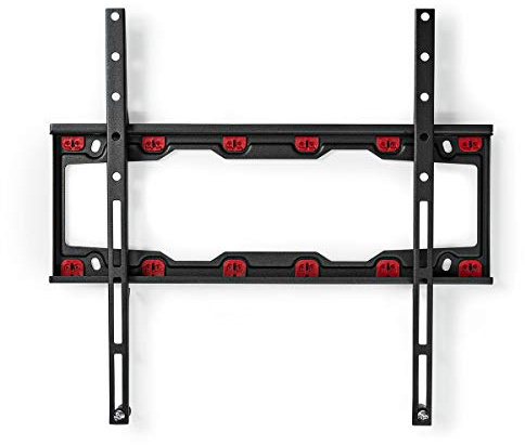 Nedis Fixed Drywall TV Mount, For 23 to 55 Screens, No-Stud Design with Auto-Lock, 28 mm Wall Distance, Max Load 35 kg, Specially Made for Drywall - Black