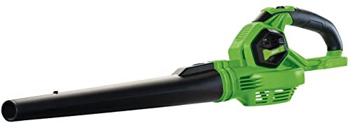 Draper D20 Cordless Leaf Blower 20V | Max Air-Flow Speed 210km/h | Nozzle Extender to 720mm | Battery Not Included | Cleaning Gardening Tool | 92425, Black