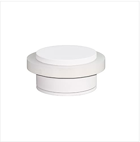 Klebe-Türstopper | 45 x 20 mm | Gewindesockel | Gummi Weißer | Edelstahl AISI 304 | Weiß lackiert | Enthält Werkzeug, Schraube + Befestigungsdübel | Mod. I-203/35X19-DUAL-BL| EVI Herrajes