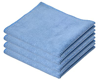 Superio Microfiber Cleaning Cloth for Cars, Kitchen Cleaning Rags for Housekeeping, 16 Micro Fiber Towels for House, Bathroom Absorbent All-Purpose Streak-Free lint-Free Wash Cloths (3 Blue)