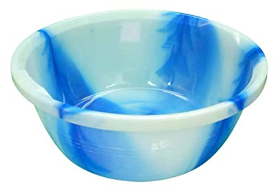 Tie-dye Design Multipurpose Circular Round Plastic Washing Up Bowl Basin Tub Kitchen (Blue) (16 INCH)