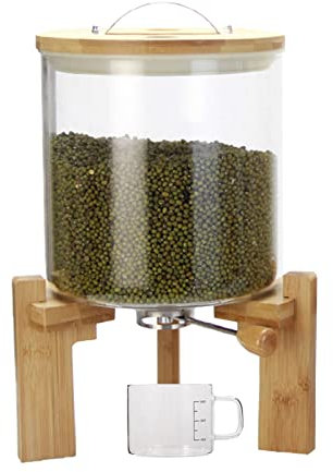LXYYSG Cerealienspender Reisspender, Versiegelte reisbehälter müslispender Glas, Aufbewahrung in der Familienküche, Feuchtigkeits und Staubdicht, Hält Lebensmittel Trocken(Size:8L)