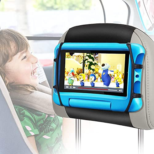 WONNIE Tablet Auto Kopfstützenhalter, Tablet Halterung Auto mit Silikon Haltenetz für Allen Kindle Fire, iPad und Tablet mit 7-12,9-Zoll-Bildschirmgeräte