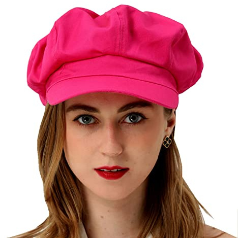 Damen Newsboy Cap Sommer Baskenmütze - 100% Baumwolle 8 Paneele Vintage Cabbie Hut - Achteckige Schirmmütze für Frauen Mädchen Damen Geschenk