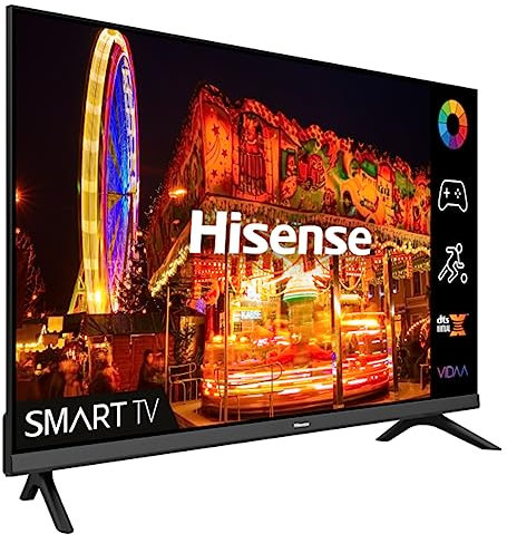 Hisense 32A4BGTUK (32 Inch) HD Smart TV, with Natural Colour Enhancer, DTS Virtual X, VIDAA U5 OS, Youtube, Netflix, Disney +, Freeview Play and WiFi (2022 NEW), Operating System VIDAA