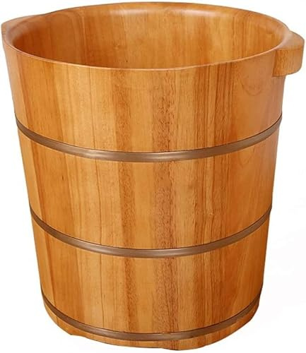 Scpantkend Foot Bath Barrel, Sturdy and Durable Natural Cedar Wood Sauna Foot Tub Can Soak Massage Feet to Improve Sleep (Color : A)