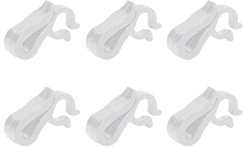 Reusable Christmas Light Clips Gutter Light Clips 120 Pcs Outdoor Gutter Hook for Party Festival Christmas Hooks Hardware (White)