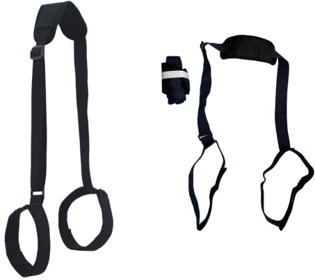 NGIL Black 2 Pack Adjustable Beach Chair Carry Strap Universal Folding Chair Carry Strap for Camping,Picnic and Outdoor