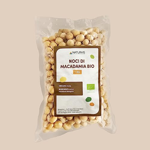 NATURVIS, NOCI di MACADAMIA - Biologiche Crude, 1kg, Senza Sale Aggiunto, Non Tostate – Qualità Premium