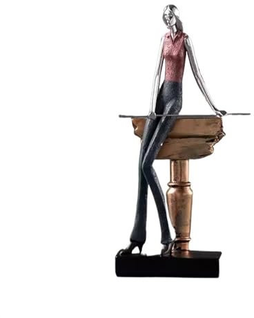MOOWI Statuendekorationen Einfache Moderne Billard-Sportfiguren, Ornamente, Event-Souvenir, Geschenk, Auszeichnungen, Weinkühler, Bücherregal-Dekoration Wohndekor-Objekt(C)