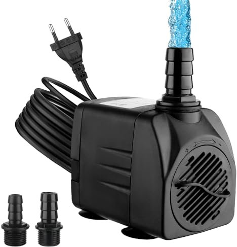 Minivattenpump, 25 W/1 500 l/h akvariepump vattenflaska väte