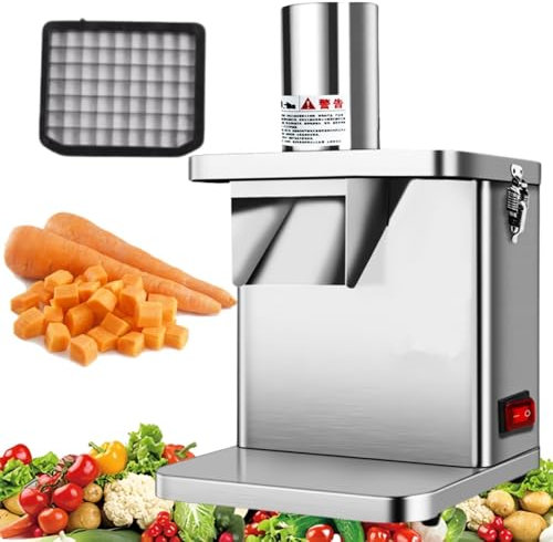 LFfwynog Rallador eléctrico, rallador eléctrico para Uso doméstico en la Cocina, trituradora de Control de un Solo Toque, máquina para Hacer ensaladas para Frutas, Verduras, rallador,8.2 * 8.2mm