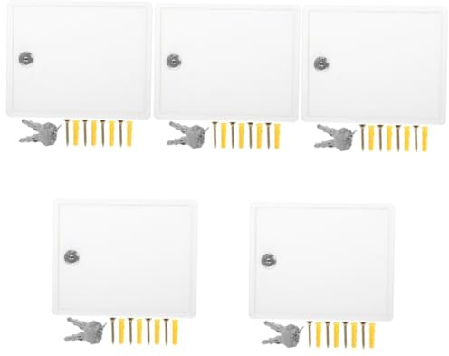 Uonlytech 5juegos Caja De Leche Montada La Pared y Cerradura para Almacenamiento De Leche y Correspondencia Diseño Práctico para Uso Exterior