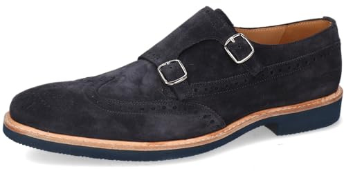 Melvin & Hamilton Dino 4, Mocasín Monkstrap Hombre, Azul, 43 EU