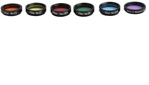 MeevrgR Teleskopfilter-Set, 31,7 mm, 6 Farben, Aluminiumlegierung und Kunststoff, für Nebel-, Sternen-, Mond- und Planetenbeobachtung (300 g)