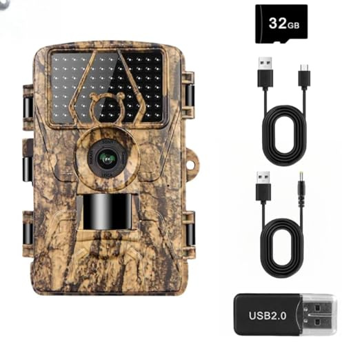 LMHOME 4G Wildkamera mit Handyübertragung und SIM für hochauflösende Aufnahmen 60MP 8K HD Wildtierkamera mit Bewegungsmelder und Nachtsicht - Tierkamera (PR801A)