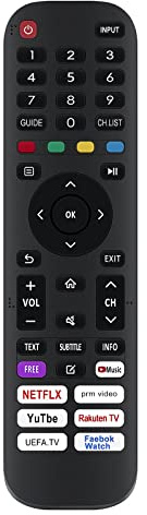 VINABTY Telecomando di Ricambio Adatto Per Hisense Akai Smart Vidaa TV | AKTV3234S AKTV553J H32A4BG 32A4HA 40A4HA 40A4BG 32A4BG 40A4EG 32A4EG