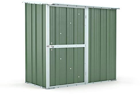 Casetta da Giardino in Lamiera box in acciaio zincato misura 174 x 100 cm x 182 cm di altezza - 43 kg - 1.74 mq (Verde)