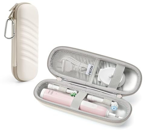 Elektrische Zahnbürste Reiseetui, Kompatibel mit Oral B Zahnbürsten | Passt zu Oral-B Pro und Philips Sonicare Schallzahnbürste, Stoßfest, Schrägstreifen, Wasserdicht, Stabiler Außenschutz