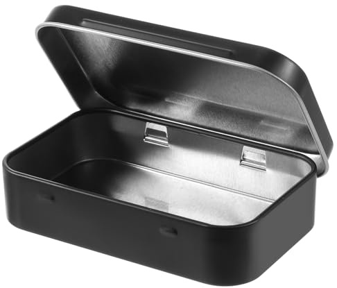 1 Stück Metall-Aufbewahrungsbox Kleine Dose Rechteckige Leere Dosen mit Scharnieren Rechteckige Aufbewahrungsbox Behälter für Süßigkeiten,Schmuck,Basteln,Pillen,Schlüssel,Ohrringe-9.5*5.8*2cm