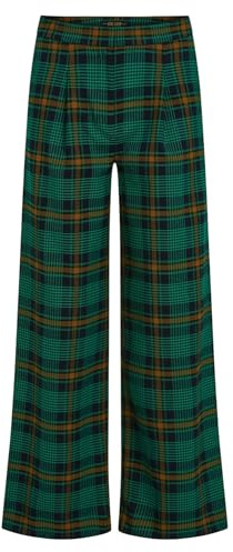 King Louie Damen Hose mit Tartan Muster Rosa Pants Leeds Check (DE/NL/SE/PL, Numerisch, 34, Regular, Regular, Evening Blue)