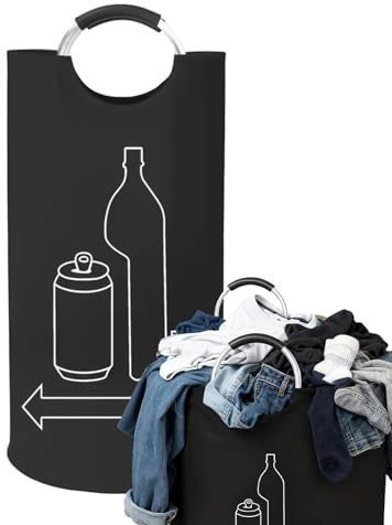 Generico Raccoglitore di Bottiglie Vuote - Borse di Magazzino in Tessuto Oxford,Raccolta Bottiglie 115L - per Cucina Ufficio Dispensa Garage Campeggio Picnic Spiaggia Bagagliaio