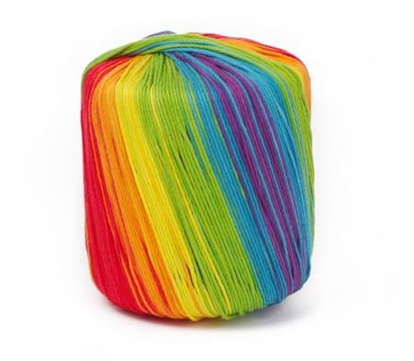 Nr. 3 Perle Regenbogen Spitzenfaden Faden Faden Farbwatte Feine Wolle Doll Bouquet Häkelbaumwäsche 50g,807