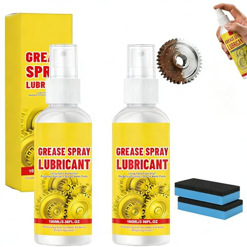 Anti-Rust Lubricant Spray and Rust Remover, Rust Remover Spray & Rust Remover for Metal – Quick-Acting Multi-Functional Spray, for Vehicles, Tools, Chains, Metal Surfaces (2PC)
